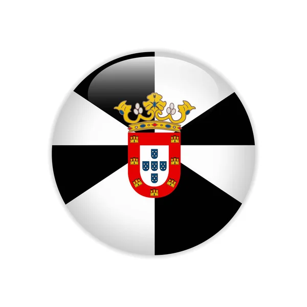 Bandeira Ceuta no botão —  Vetores de Stock