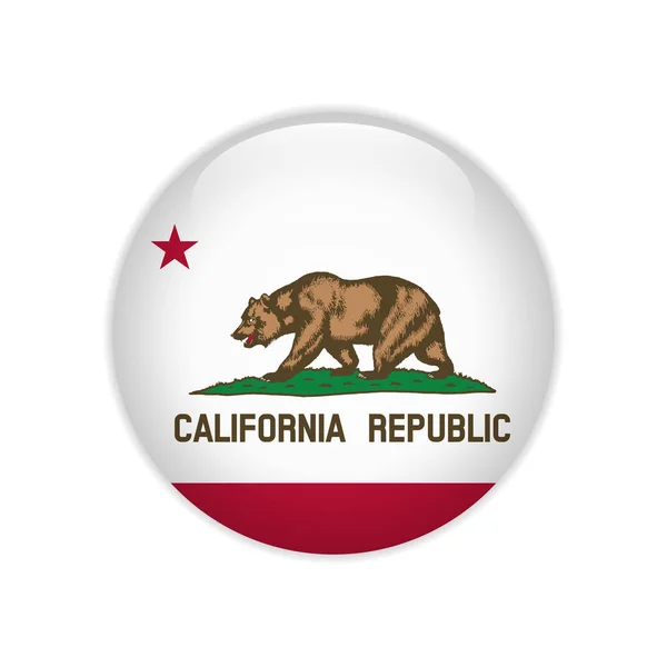 Knop markeren-Californië — Stockvector