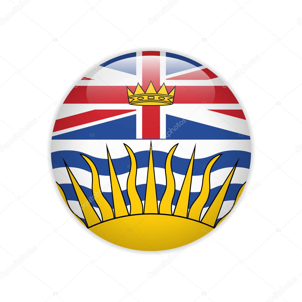 Flag British Columbia button