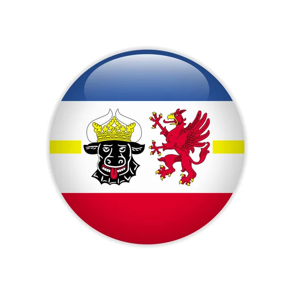 Σημαία Mecklenburg-δυτικό Pomerania κουμπί — Διανυσματικό Αρχείο