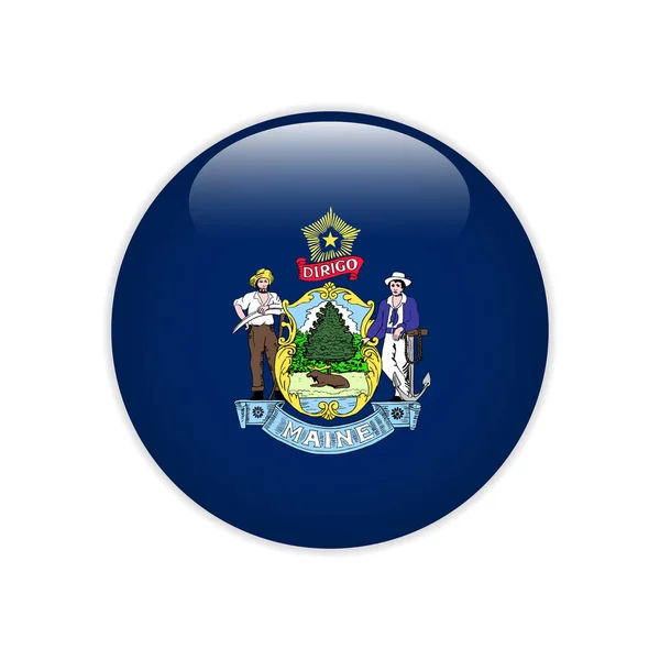 Σημαία Maine κουμπί — Διανυσματικό Αρχείο