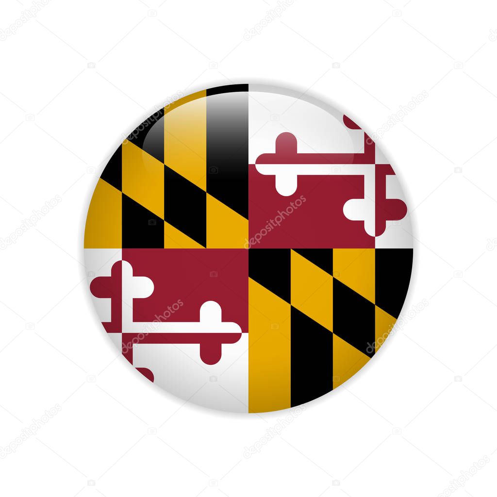 Flag Maryland button