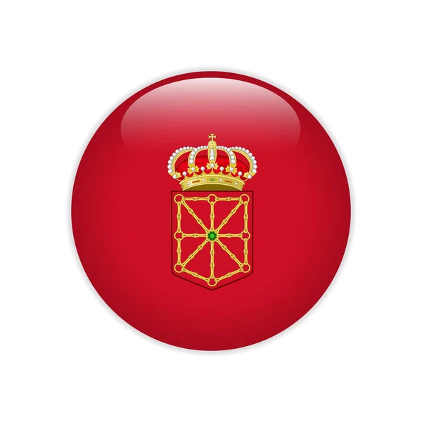 Прапор Наварра кнопки — стоковий вектор