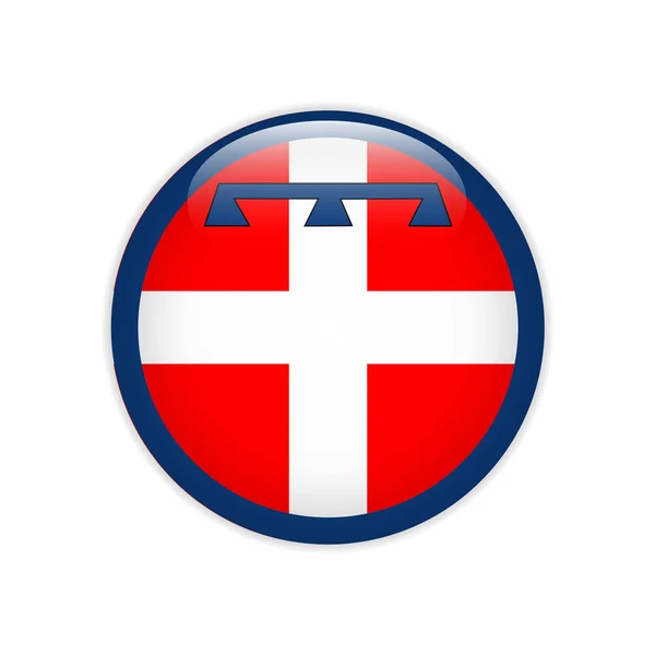 Vlag van Piedmont button — Stockvector