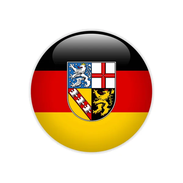 Bandeira do botão Saarland —  Vetores de Stock