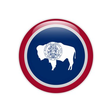 Bayrak Wyoming düğmesini