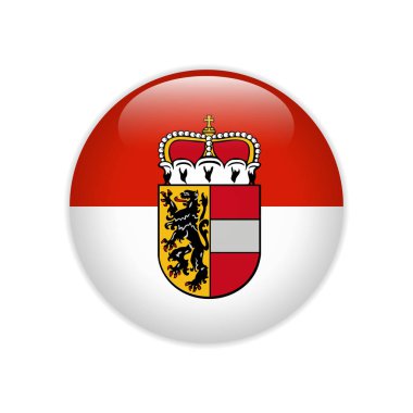 Flag of Salzburg state button clipart