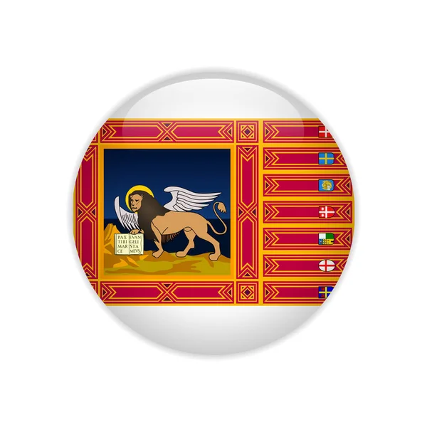 Veneto bayrağı düğmesi — Stok Vektör