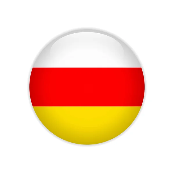 Flag of South Ossetia button — Stock Vector