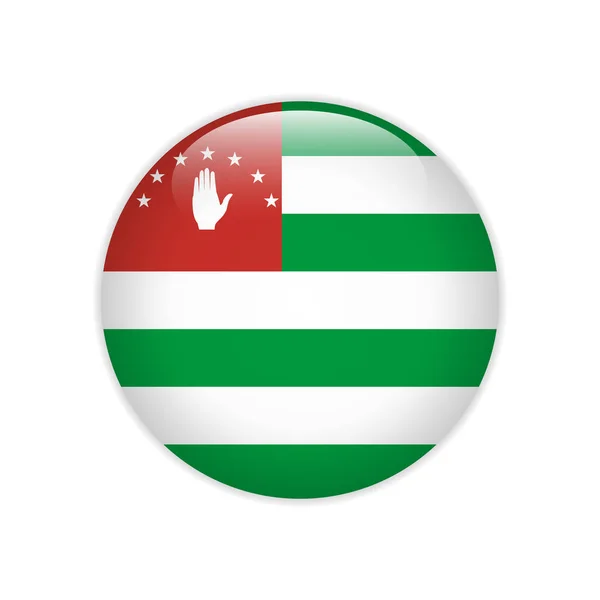 Bandeira da República Botão Abkhazia — Vetor de Stock