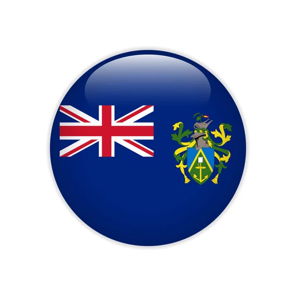 Drapeau du bouton Îles Pitcairn — Image vectorielle