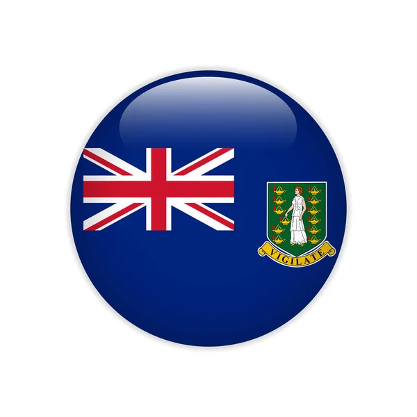 Bouton Drapeau des Îles Vierges britanniques — Image vectorielle