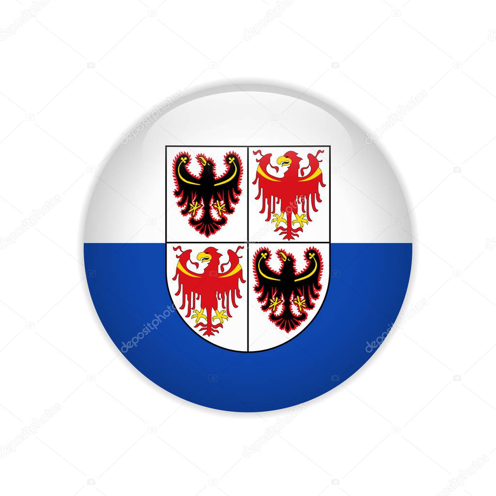 Flag of Trentino-South Tyrol button