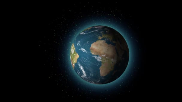 Animation Des Planeten Erde Weltraum — Stockvideo