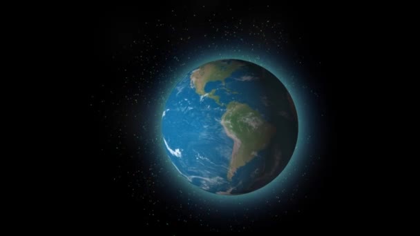 Κινούμενα Σχέδια Πλανητού Πλανήτη Στο Διάστημα — Αρχείο Βίντεο