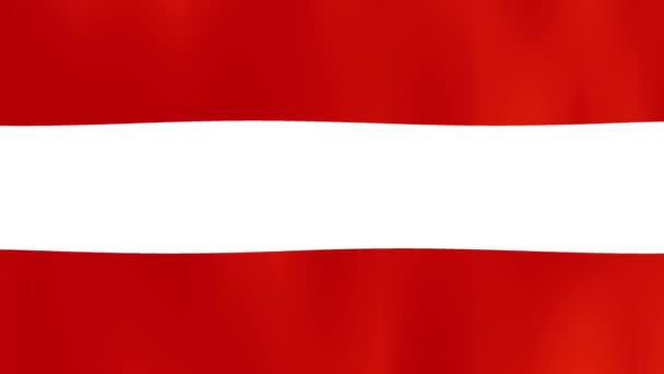 Oostenrijk Flag Motion Video Zwaaiende Wind Markeer Close Ups 1080P Rechtenvrije Stockvideo's