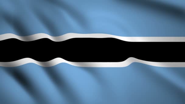 Botswana Flag Gerakan Video Melambai Dalam Angin Flag Closeup 1080P — Stok Video