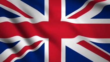 Birleşik Krallık bayrağı Motion video rüzgarsal sallayarak. Bayrak Closeup 1080p Hd görüntüleri