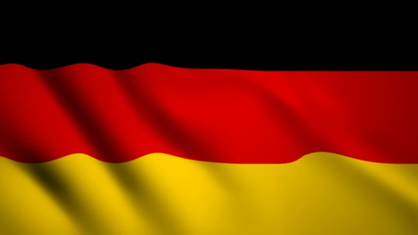 Germany Flag Motion Video Waving Wind Flag Closeup 1080P Footage — Stock Video