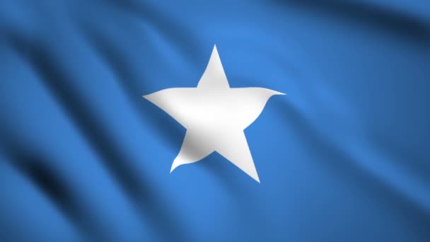 Somalia Flag Motion Video Weht Wind Flagge Nahaufnahme 1080P Filmmaterial — Stockvideo