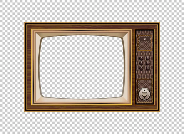 Retro televisión en blanco en el vector de fondo — Archivo Imágenes Vectoriales