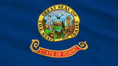 Idaho Usa bayrağı rüzgarda dalgalanıyor