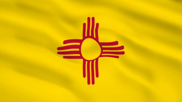 ニューメキシコ州風に揺れる旗 — ストック動画
