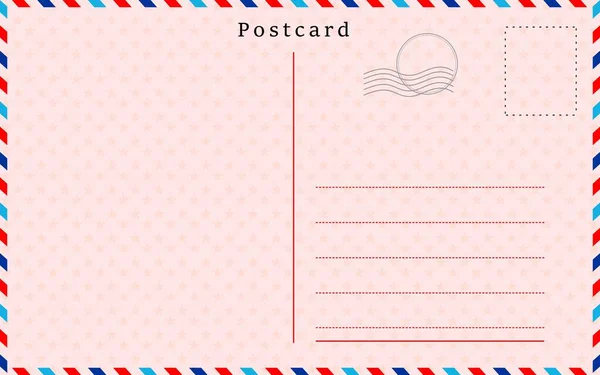 Ταχυδρομική Κάρτα Χάρτινη Υφή Διανυσματική Απεικόνιση — Διανυσματικό Αρχείο