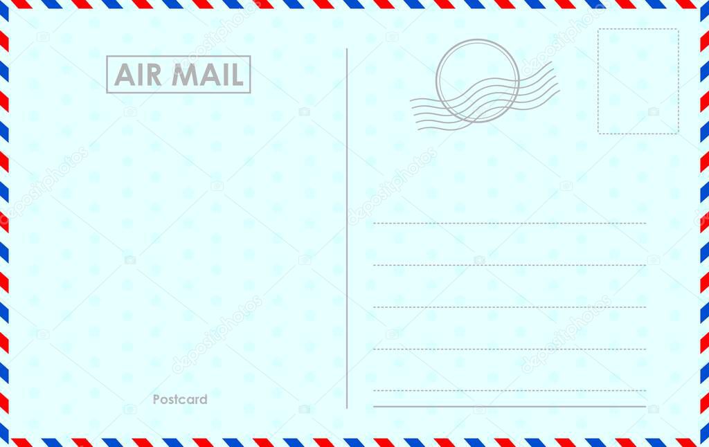 Postcard with paper texture Vector illustration