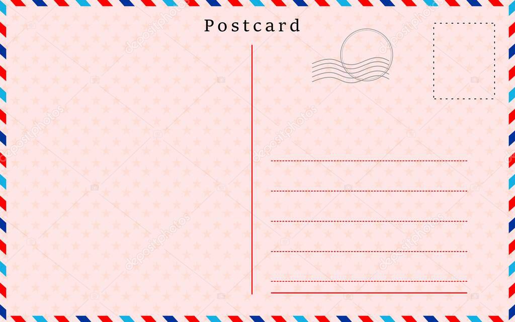 Postcard with paper texture Vector illustration