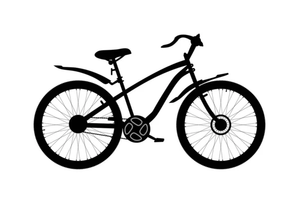 Icono Bicicleta Sobre Fondo Blanco Ilustración Vectorial — Vector de stock