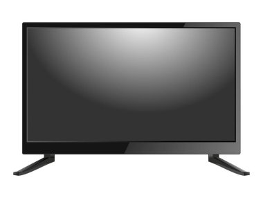 Arka planda siyah LED televizyon boş. Vektör