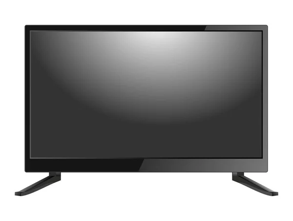 Black Led Television Screen Blank Background Vector — Stock Vector