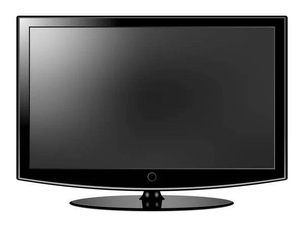 背景为黑色Led电视屏幕空白 — 图库矢量图片