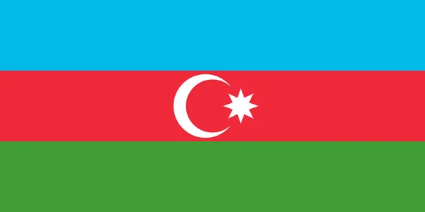 Bandiera Azerbaigian Illustrazione Vettoriale — Vettoriale Stock