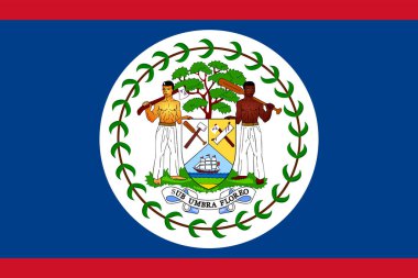 Belize bayrağı. Vektör illüstrasyonu