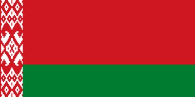 Belarus bayrağı. Vektör illüstrasyonu