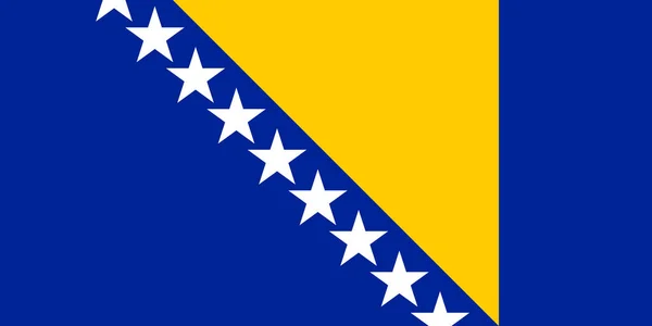 Flagge Bosnien Herzegowinas Vektorillustration — Stockvektor