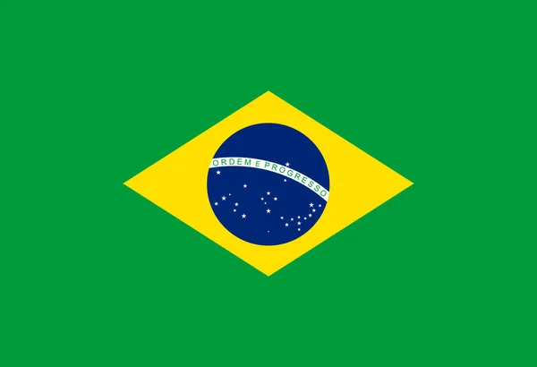 ブラジル国旗 ベクターイラスト — ストックベクタ