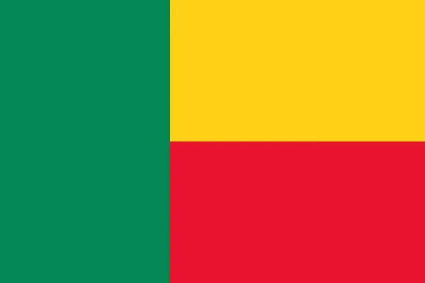 Vlag Benin Vectorillustratie — Stockvector