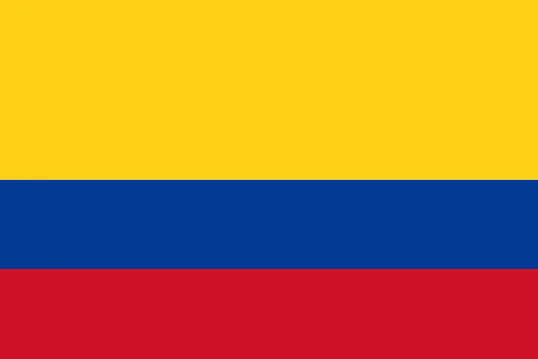 Vlag Van Colombia Vectorillustratie — Stockvector