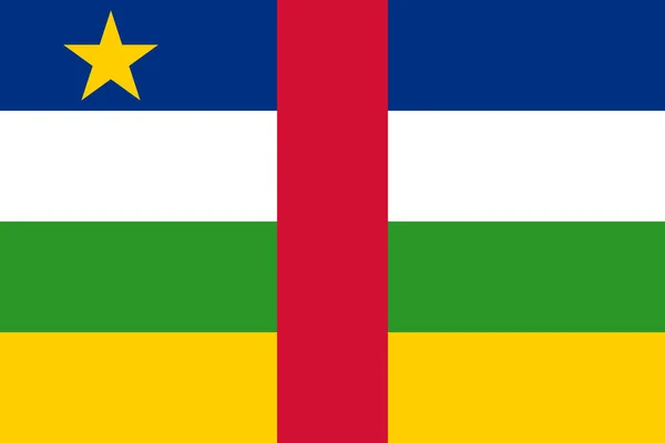 Vlag Van Centraal Afrikaanse Republiek Vectorillustratie — Stockvector