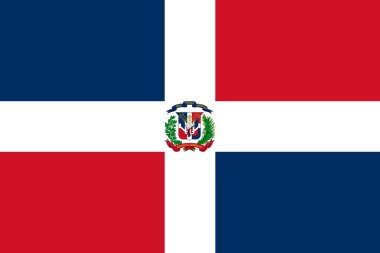 Dominik Cumhuriyeti bayrağı. Vektör illüstrasyonu