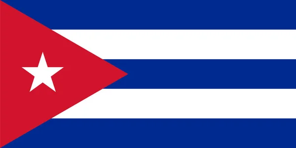 Bandera Cuba Ilustración Vectorial — Vector de stock