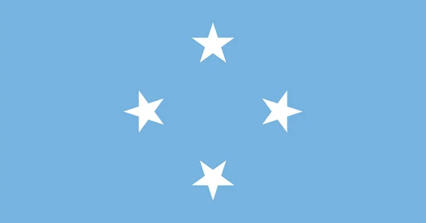 Bandera Estados Federados Micronesia Ilustración Vectorial — Vector de stock