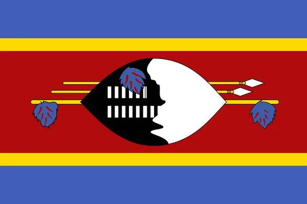 Eswatini Bayrağı Vektör Illüstrasyonu — Stok Vektör