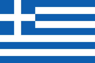 Yunan vektör illüstrasyonunun bayrağı