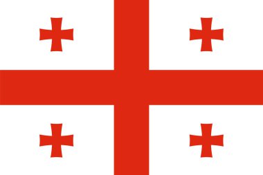Georgia Vektör illüstrasyonunun Bayrağı
