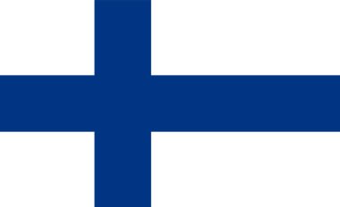 Finlandiya Vektör İllüstrasyonunun Bayrağı