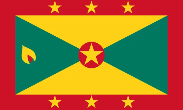 Σημαία Της Grenada Διανυσματική Απεικόνιση — Διανυσματικό Αρχείο